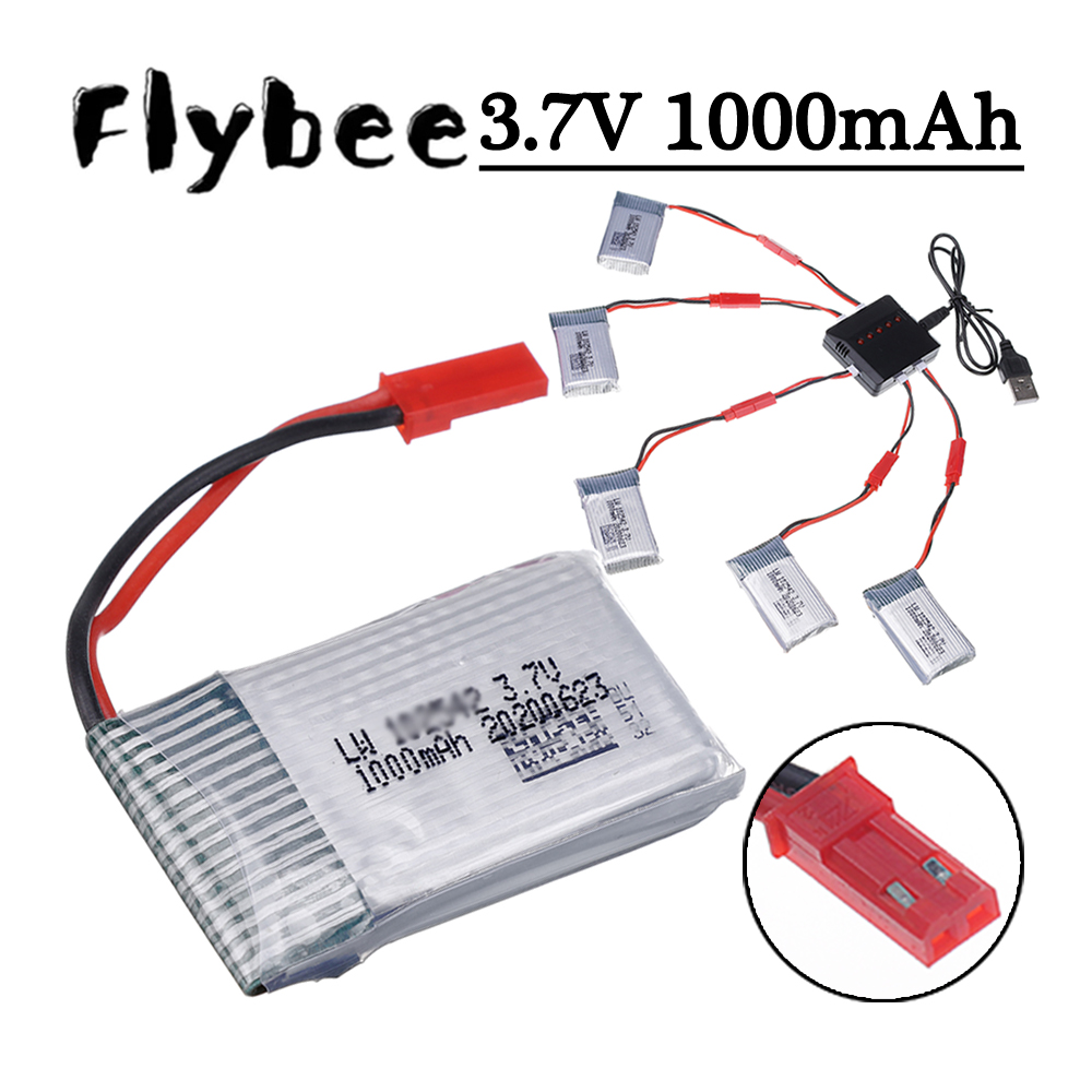 Drone Charger - 3.7V 1000mAh Lipo Batterij en Oplader
