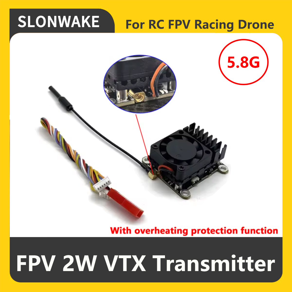 SLONWAKE 5.8G 2000mW FPV VTX Z - Drone Receiver recensie en prijs
