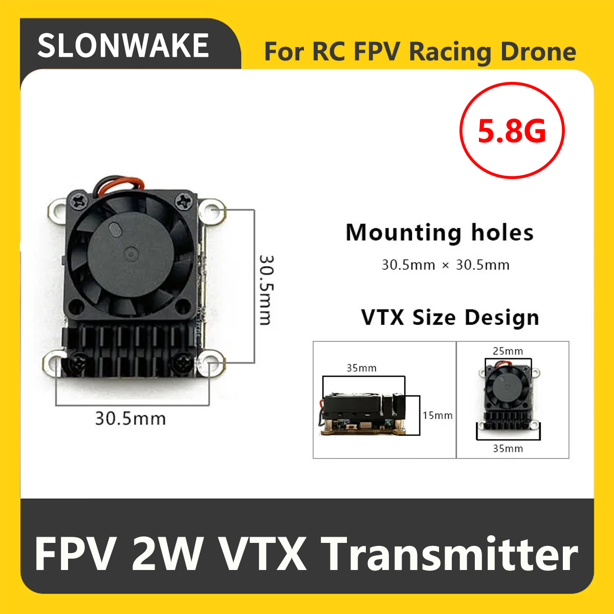 SLONWAKE 5.8G 2000mW FPV VTX Z - Drone Receiver recensie en prijs